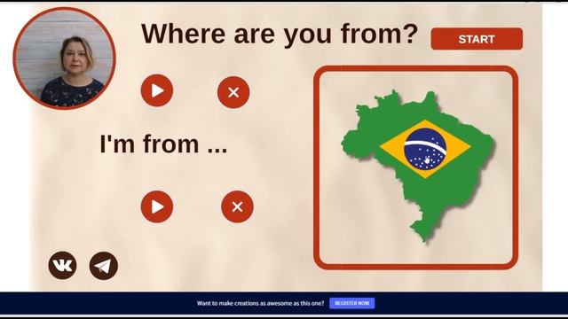 Разговорный английский для начинающих Тренажер Countries смотреть онлайн