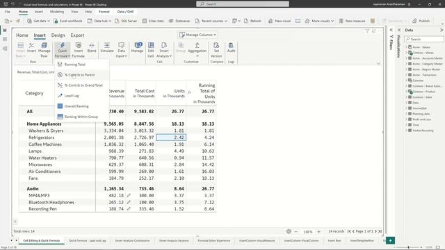 Quick Formula options in Power BI | Inforiver смотреть онлайн