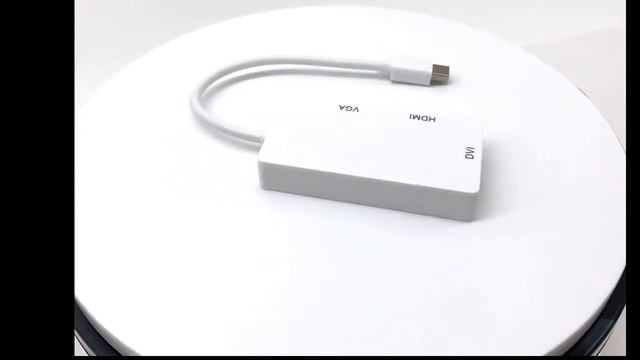 Переходник 3 в 1 Mini DisplayPort - VGA +HDMI +DVI minidp кабель смотреть онлайн