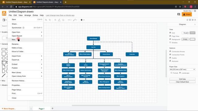 How To Draw Organisation Chart Using Draw.io