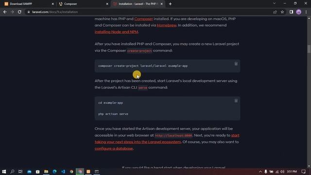 How to Install Laravel 9 on windows 10 смотреть онлайн