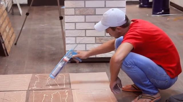 Стеновые панели из каменного шпона Песчаник, кожа крокодила, кирпич Flexible stone veneer смотреть онлайн