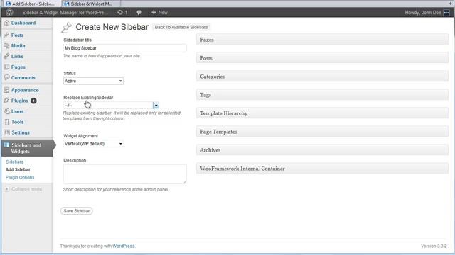 Sidebar Widget Manager for WordPress - Overview смотреть онлайн
