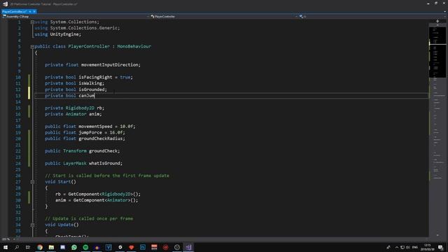 Ground Check and Fix Infinite Jump - 2D Platformer Player Controller - Part 3 [Unity 2018.3.10f] смотреть онлайн