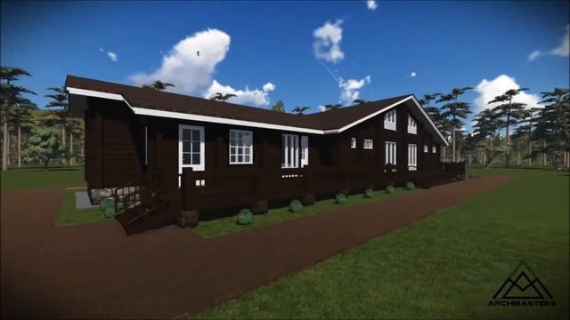 Дом из бруса одноэтажный с мансардой смотреть онлайн