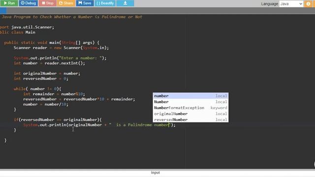 Java Program to Check Whether a Number is Palindrome or Not смотреть онлайн