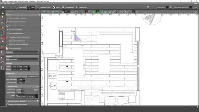 DIALux EVO. Урок 5. Как быстро расставить светильники смотреть онлайн