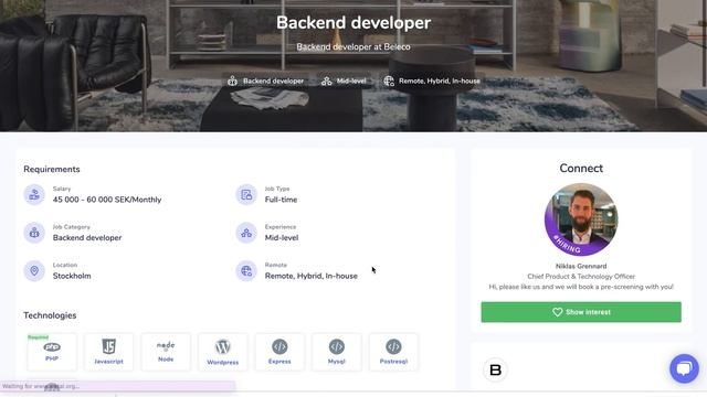PHP developer? Show interest to cool Beleco at WeTal.com смотреть онлайн