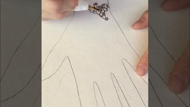 Рисунок эскиз хной на ладони смотреть онлайн