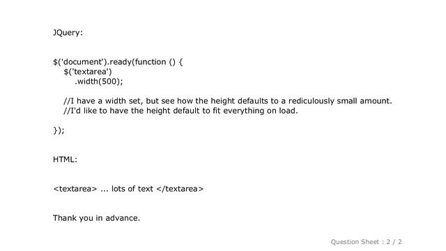 HTML : TextArea element - default size to fit content смотреть онлайн