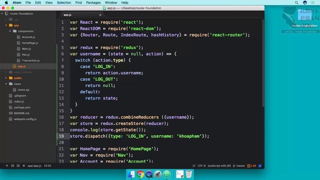 React Router & Foundation - Bài 5: React router onEnter смотреть онлайн