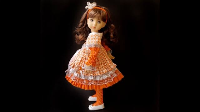 Оранжевое платье для Little Darling/ Orange dress for Little Darling смотреть онлайн