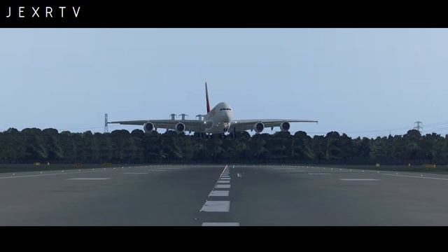 HEAVY CROSSWIND ➡ Emirates A380 @ EDDL Düsseldorf | X-Plane-11 смотреть онлайн