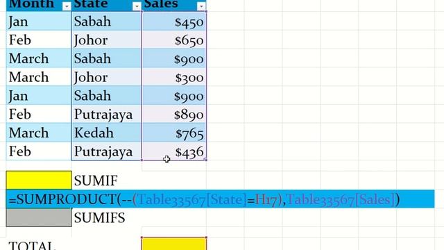 Excel Sum Product - Calculate Total Sales for a Specific State with This Simple Formula. смотреть онлайн
