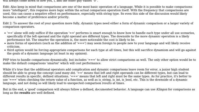 Software Engineering: Why is PHP's method of comparing different types bad? (6 Solutions!!) смотреть онлайн