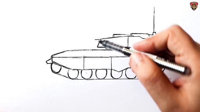 How to draw a Modern Army tank смотреть онлайн