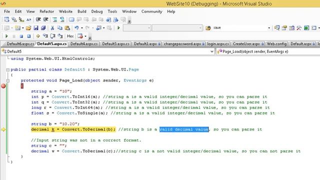 Input string was not in a correct format in C# смотреть онлайн