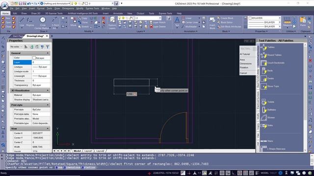 Caddirect 2023 Basic 2D Floor Plan Tutorial For Beginner смотреть онлайн