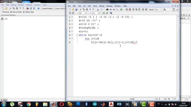 MATLAB - Methode de Jacobi + Methode de Gauss-Seidel смотреть онлайн