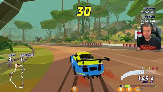 НОВАЯ ГОНКА В ДУХЕ НАЧАЛА 2000х! / Hotshot Racing (2020/PC) - Геймплей и первый запуск смотреть онлайн