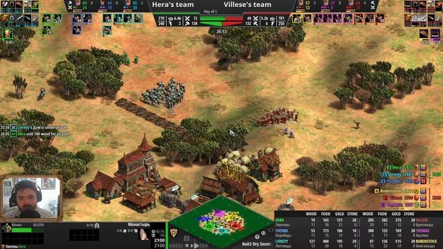 САМАЯ МАЛЕНЬКАЯ КАРТА В ИГРЕ: 3vs3 мясорубка и Боевые Слоны в Age of Empires 2 смотреть онлайн