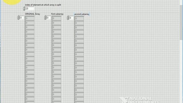 How to Split in 1-D array into two parts at the index for split in LabVIEW смотреть онлайн