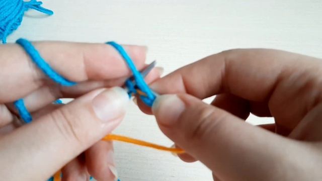 Эластичный набор лицевой и изнаночной петлей. смотреть онлайн