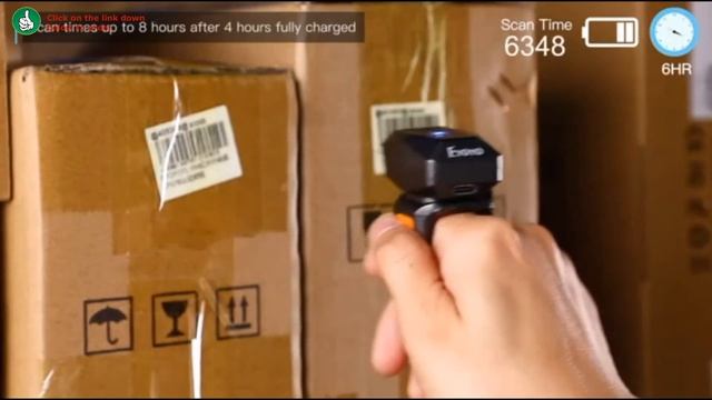 Eyoyo 1D Bluetooth Wearable Ring Barcode Scanner, Portable Mini Finger Bar Code Reader смотреть онлайн