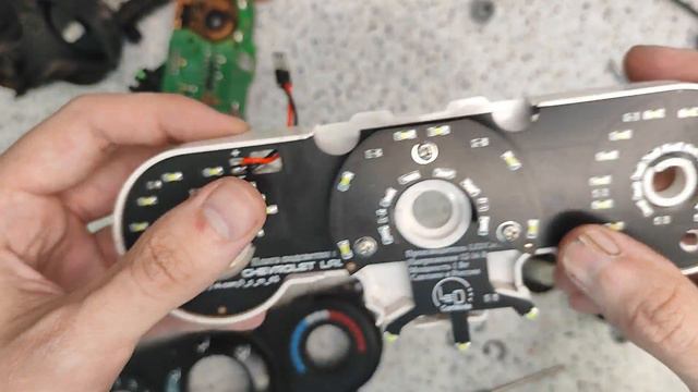 Установка плат подсветки печки Лачетти