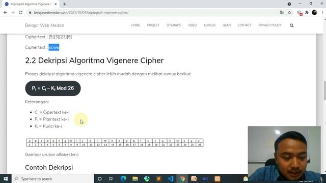 Algoritma Vigenere Cipher смотреть онлайн