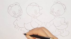 Как нарисовать Билли, Вилли и Дилли | Утиные истории | мультик раскраска для детей