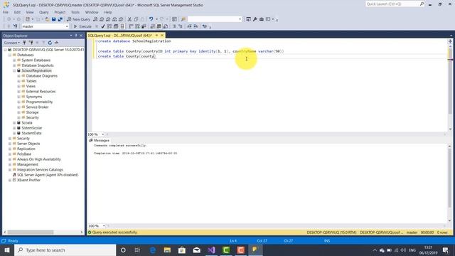School Registration System Project C# SQL SERVER | Create database and tables смотреть онлайн