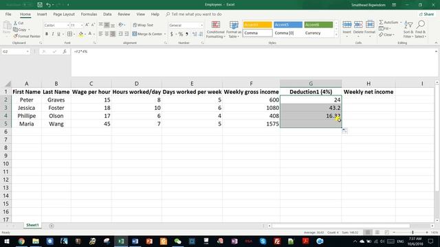 6. Basic calculation in Ms-Excel by shBW смотреть онлайн