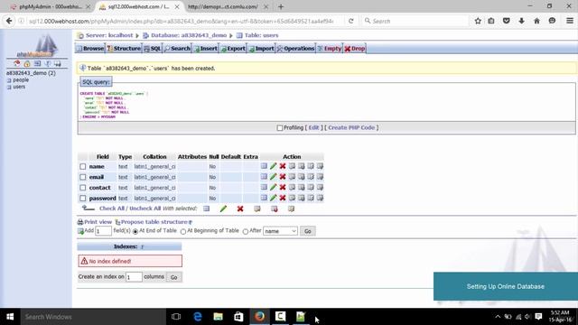 12 Setting Up The Online Database & PHP Scripts смотреть онлайн