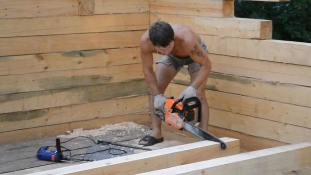 делаю пазы для стыковки бруса смотреть онлайн