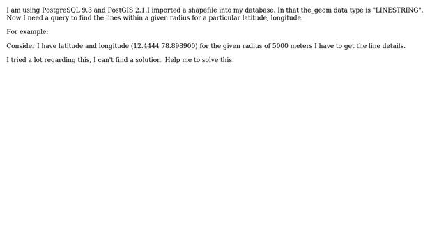GIS: PostGIS line geometry type смотреть онлайн