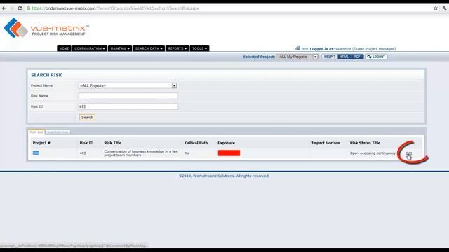 Vue-Matrix Project Risk Management Software- How to Search Risks смотреть онлайн
