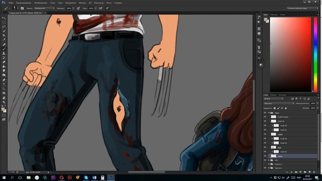 Logan - Speed art (#Photoshop) смотреть онлайн