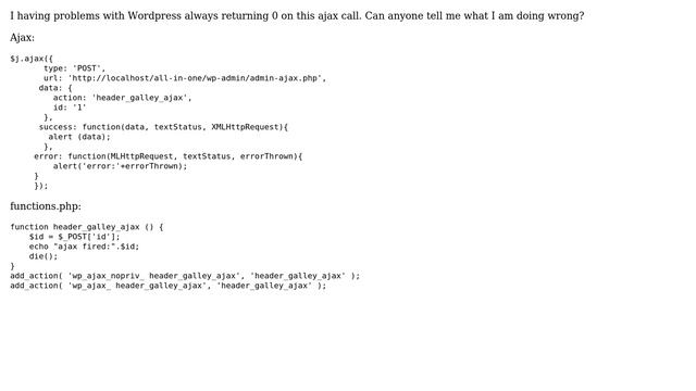 Wordpress returning 0 on ajax call смотреть онлайн