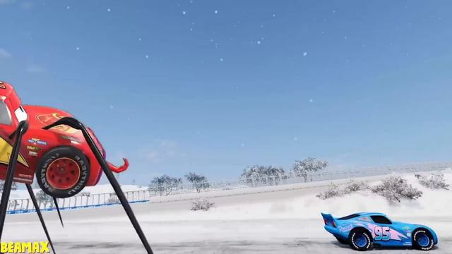 Live Epic Escape From Lightning McQueen Eater Monsters | McQueen VS Lightning McQueen | BeamNGDrive смотреть онлайн