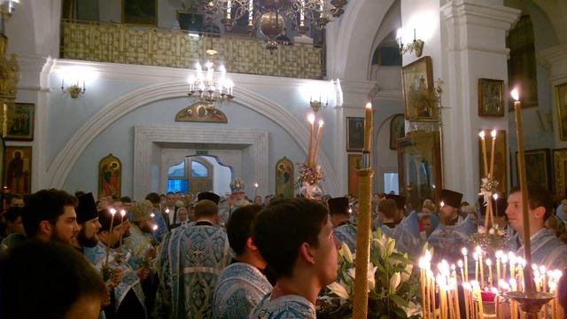 Всенощное бдение в канун праздника Рождества Пресвятой Владычицы нашей Богородицы и Приснодевы Мари смотреть онлайн