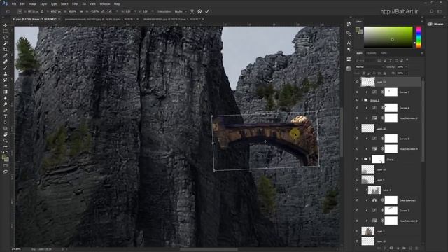 How to Create a Mountainous Matte Painting in Photoshop BabArt iR смотреть онлайн