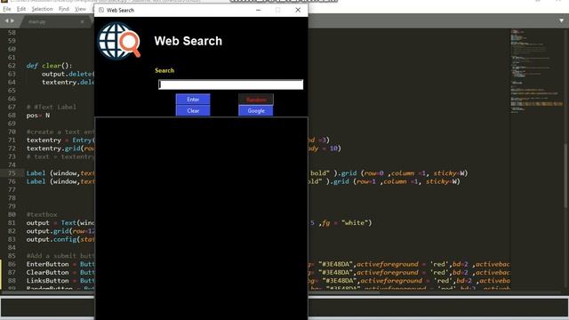 Web Search GUI using python - Tkinter framework смотреть онлайн