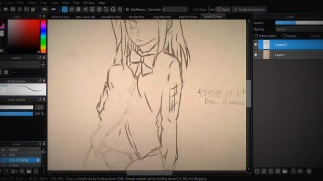 Anime Girl || Digital Sketching pt 1 смотреть онлайн