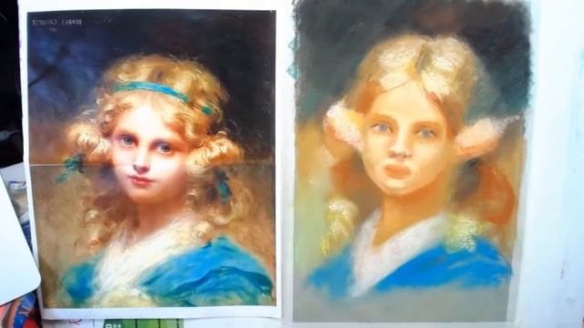 Рисуем портрет пастелью. Открытый онлайн мастер-класс смотреть онлайн