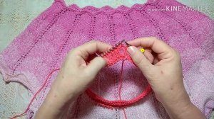 Круглая кокетка спицами узор Миссони или Зигзаг.Свяжет даже начинающий.