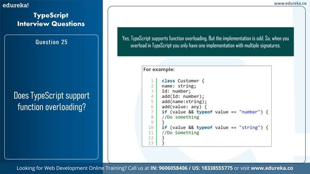 Top 50 TypeScript Interview Questions and Answers | Full Stack Web Development Training | Edureka смотреть онлайн