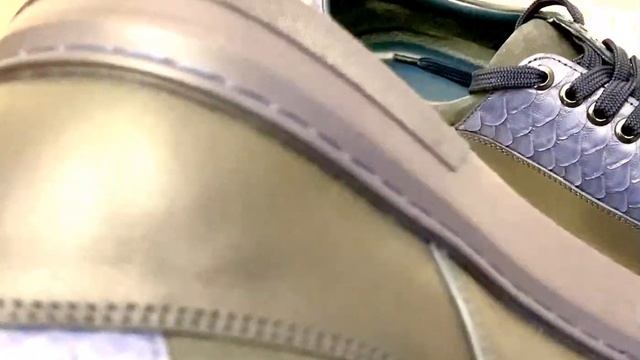 Кеды мужские, дизайнерская модель, из кожи питона и натуральной кожи. смотреть онлайн
