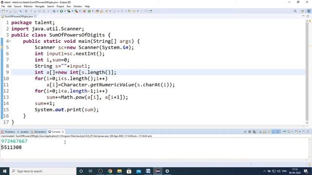 Sum Of Powers Of Digits | Logic Building Problems | Placement Questions | Java Code смотреть онлайн