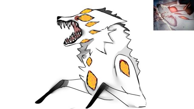 Рисунок демона лисы из аниме "Человек бензопила")) смотреть онлайн